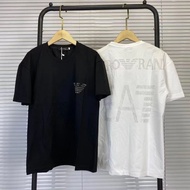 ✨2025 baju t shirt lelaki Internet Celebrity Su 6 Same Style Fashion Brand EA7 Letter Eagle Rhinesto