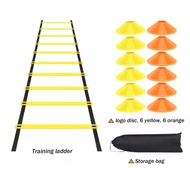 1 Set Of PE Football Training Equipment Rope Ladder Jumping Grid Ladder Agile Ladder Step Training S