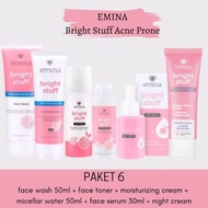 Best- Emina Bright Stuff Acne Prone Skin Paket Lengkap Skincare 1 Set