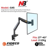 NB North Bayou G45 Single Monitor Stand Gas-Spring Mount Desk Mount