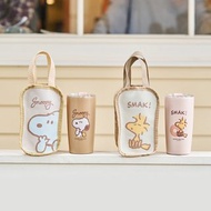 【聖誕禮盒】史努比吐司造型304不銹鋼真空雙飲保溫杯提袋組530ml