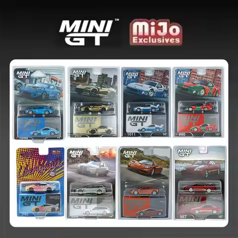 MINIGT 1:64 BMW M3 Lamborghini Avantado RX7 Skyline GTR Porsche 911 Bugatti Maybach LBWK Red Bull Di