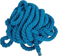 SEWACC Tug of War Rope, Twisted Cotton Rope Multifunctional Thick Cotton Rope Fun Outdoor Game and Activities for Sports, Decor, Crafts （ Blue ）