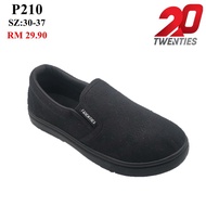 Ready Stock P210 TWENTIES  Black School Shoes Kasut Sekolah Hitam