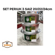 Set 3 Periuk Brand Coconut Tree (Thailand) 20cm 22cm 24cm