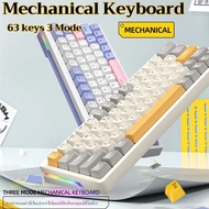 NEWEST - ZIFRIEND ZA63 Mechanical Keyboard 3 Modes 5-pin Linear Yellow Hot-swappable RGB&Sidelight 5