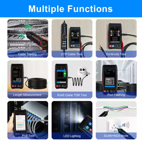 WANGLU Network Cable Tester RJ45 Tester Cable Tracker LAN Tester Network Tool Kit UTP Cable Tester P