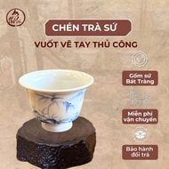 An Tho Tuc hand-painted porcelain tea cup [Code CVV09] - Made in Bat Trang