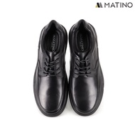 MATINO SHOES รองเท้าชายคัทชูหนังแท้ รุ่น MC/S 4454 - BLACK/TAN
