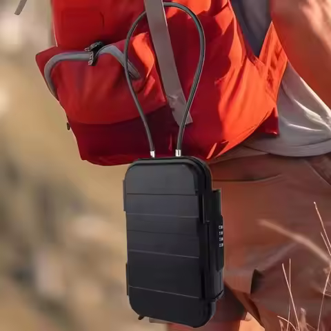 Combination Lock Portable Safe Box Waterproof Design Anti-Theft Travel Safe Box Large Capacity Durab