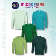 QD54 Combo F T-shirt 100% Microfibre Eyelet Long Sleeve Baju Sukan Round Neck Quick Dry OREN SPORT 1