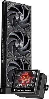 Thermalright Stream Vision 360 Black-AIO Liquid Cooler,3x120mm Water Cooling,3.5in LCD Screen with E