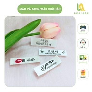 [AVAILABLE] Fabric tags, satin collar tags, 4 designs of Korean clothing collar tags, pre-cut and fo