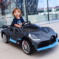 現時兒童電動汽車 兒童電動車布加迪兒童電動汽車四輪遙控寶寶玩具車可坐人超大號男女小孩跑車