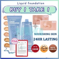 TEN TWENTY Matte Flawless Waterproof Liquid Foundation 24H Long Lasting Waterproof Concealer