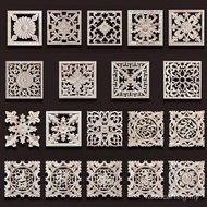 Wood Carving Onlays Appliques Decoration for Home Wood Decals for Furniture Wood Flower Crafting Woo