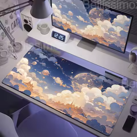 Cute Cloud Large Mouse Pad Blue Gaming Mousepad Gamer Keyboard Mouse Mats Carpet Anti-Slip Laptop ru