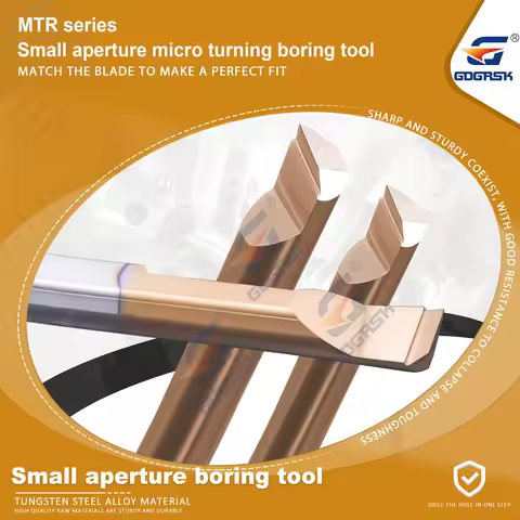 CNC MTR Series Small Bore Boring Tool MTR2.0 MTR3.0 MTR4.0 R0.1 L5/10/15 Tungsten Steel Alloy Genera