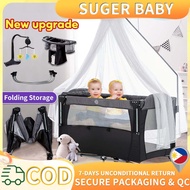 portable Baby Crib Diaper Table Multifunctional Folding Crib Removable Crib For Baby