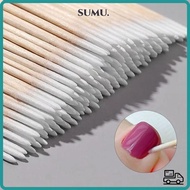 SUMU 100Pcs Double-Tipped Cotton Buds, Daily Cleaning Hypoallergenic Double-end Wood Cotton Swab, Di