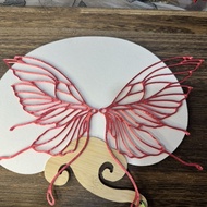 {wy} [Miallo] Style Headwear Colorful Fairy Style Hanfu Accessories Antique 3d Printing Butterfly Fr