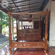 Tempat tidur jati minimalis / Dipan jati ukir jepara / Ranjang jati / Dipan murah / Tempat tidur kan