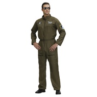 Pilot Uniform Army Green TOP GUN Costume for Adult Cosplay Military Uniform Women Men Fighter Pilot 