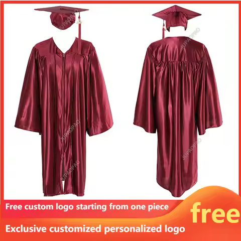 Adult Graduation Dress Hat Cover Zipper University Graduation Dress Robe Hat European and American C