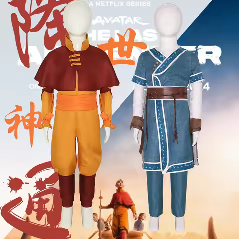 Avatar The Last Airbender Aang Katara Cosplay Costume Adult Child Jumpsuit Outfits Halloween Carniva