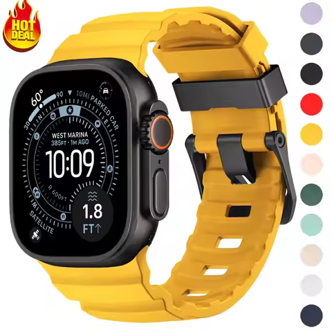 Single Tour Band for Apple Watch Ultra 49mm Strap 44mm 45mm 46mm Men Sports Strap Iwatch Series 11 1