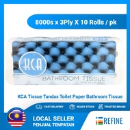 KCA Tissue Tandas Toilet Paper Bathroom Tissue  厕所纸 (8000s x 3Ply X 10 Rolls) x 2 packet