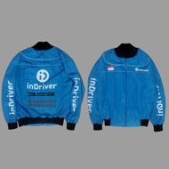 ZYDAN STORE. jaket driver indriver terbaru jaket bomber biru