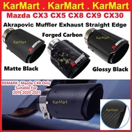 Akrapovic Mazda CX30 CX5 CX8 CX9 CX3 Muffler Exhaust Straight Edge Black Tip Stainless Steel CX-30 C