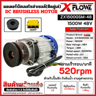 มอเตอร์บัสเลส ติดมู่เล่ (มีหลายตัวเลือก) มอเตอร์ ZX1500GSM-48  1500W 48V MOTOR DC
