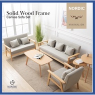 DorNordic Modern Sofa Set 1+2+3 Seater Sofa Set with Sold Wood Frame | 3 Seater Sofa Set Sofas