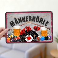 2D Flat, 2D Flat 1pc Tin Sign, Blechschild "for Man Cave" Wall Decor for Kitchen, Bedroom, Club, Off