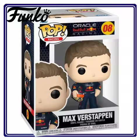 Official Licensed Funko Pop Racing Max Verstappen Red Bull F1 Vinyl Collectible Ornament Gift for Mo