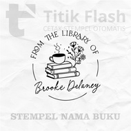 CUSTOM NAME BOOK STAMP AESTHETIC NOVEL BOOK STAMP/ EX LIBRIS STAMP/
