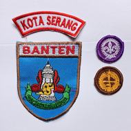 Set bordir atribut pramuka Banten untuk daerah Kota Tangerang Tangerang Selatandan Kab TangerangKota