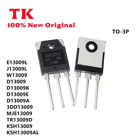 TK 5Pcs 3DD13009 D13009 D13009A D13009E D13009K E13009L J13009L TR13009D W13009 MJE13009 TO-3P IC Ch