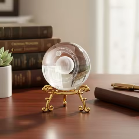 1PC, simple transparent crystal ball decorative item, transparent crystal glass ball decorative item