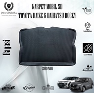 Karpet Bagasi Mobil 5D Toyota Raize & Daihatsu Rocky 2019-2024 Karpet 5D