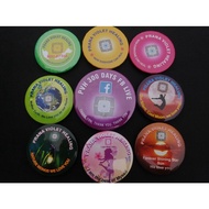 PVH Logo Premium Customized Button Badge with Safety Pin Prana Violet Healing