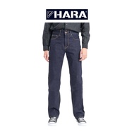 [ส่งฟรี] Hara ฮาร่า Original Straight Fit กางเกงยีนส์ผู้ชาย สีNavy ด้ายทอง ทรงกระบอกเล็ก ขาตรง ผ้ายีนส์ รุ่นHMS1-900801
