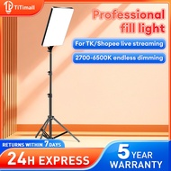 Photo Studio LED Light Fill Lamp 16/19/24inch With Tripod Stand 210cm Dimmable Photography Portable 