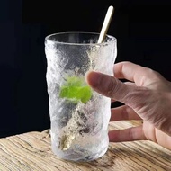 Japanese Style Ready Stock Glass Cup ins Style New Style Glacier Cup Milk Cup High-value Glass Water