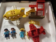 Lego duplo 樂高 機場 飛機 女機司