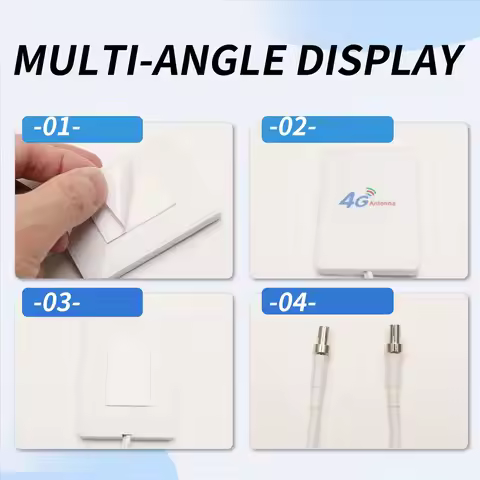 ABAN 4G LTE Antenna 3G 4G Panel Antenna with SMA TS9 CRC9 Connector 2M Cable for E8372 E3372 B315 Ro