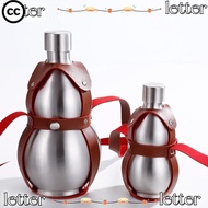 CC Gourd Water Bottle, 250 500 1500ML Stainless Steel Hip Flask, Durable Reusable Large Capacity Met