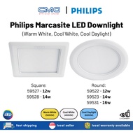 Philips Marcasite Led Downlight 12W/14W Square | 12W/14W/16W Round | Daylight/Cool White/Warm White